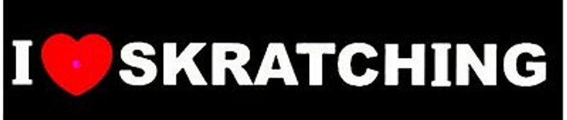 I Love Scratching DJ music Sticker