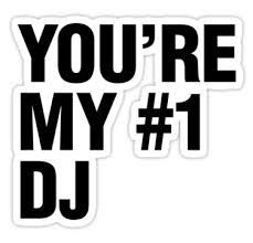 Number one DJ music sticker
