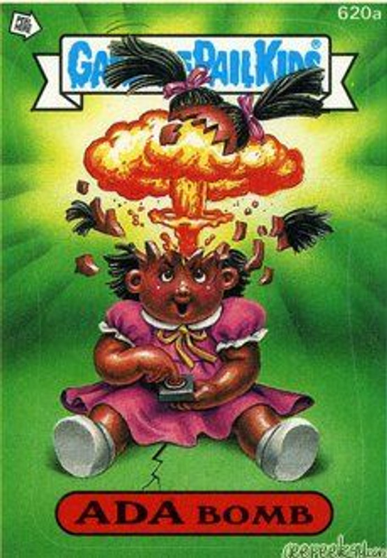 ADA Bomb Funny Sticker Name Decal