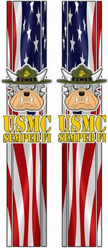 USA FLAG USMC bulldog COMBO KIT