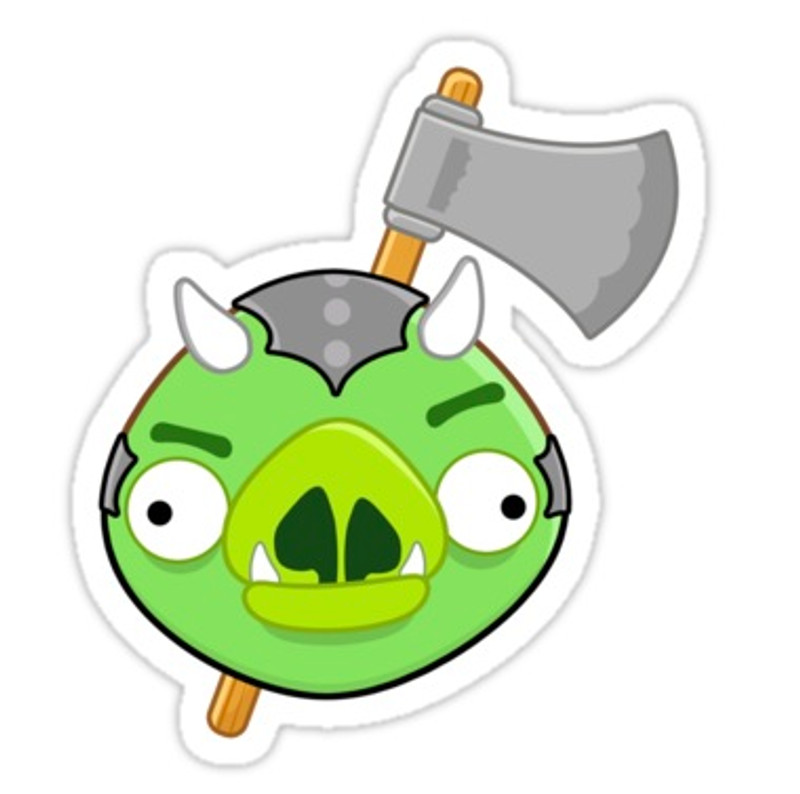 Angry Birds Gamorrean Vinyl Decal