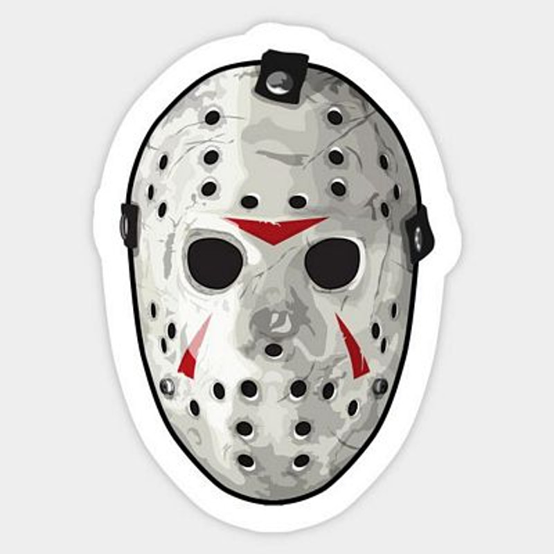 JASON HALLOWEEN MASK STICKER