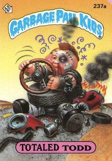 Totaled TODD Funny Decal Name Sticker