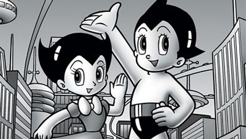 astro boy and girlfriend sticker 2