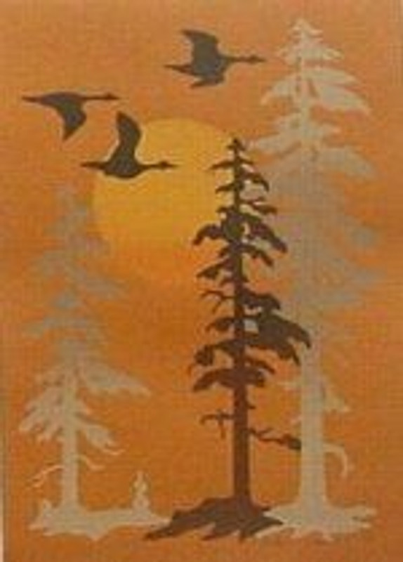 8x11 Animal Duck Silk Screen Print