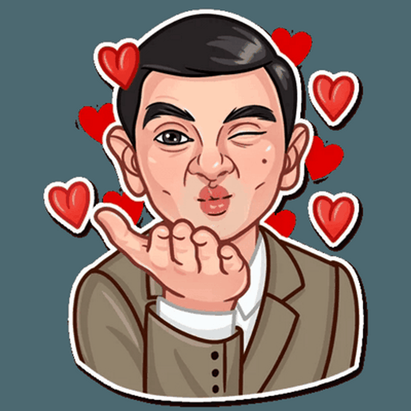mr bean show funny car sticker 2