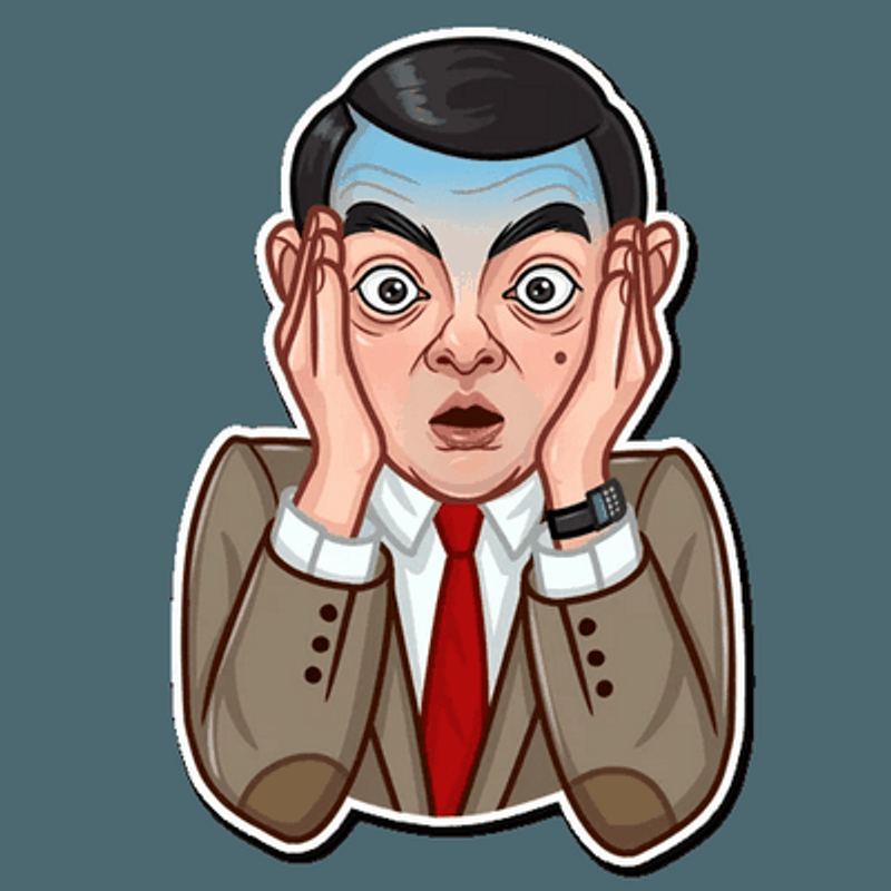 mr bean show funny car sticker 4