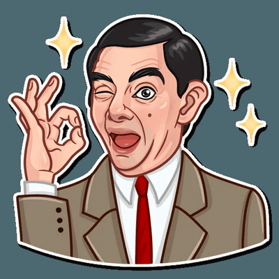 mr bean show funny car sticker 6