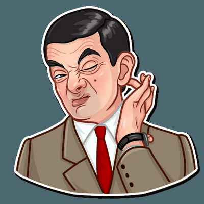 mr bean show funny car sticker 9