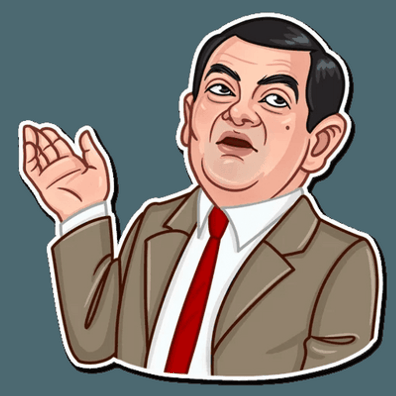 mr bean show funny car sticker 19