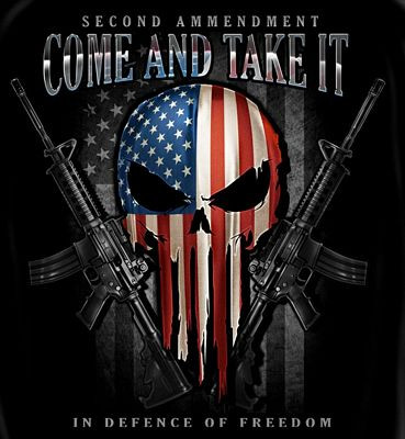 PUNISHER COME AND TAKE IT PATRIOTIC STICKER