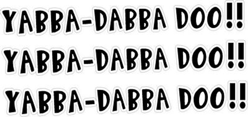 YABBA DABBA DOO FLINTSTONES STICKERS 3