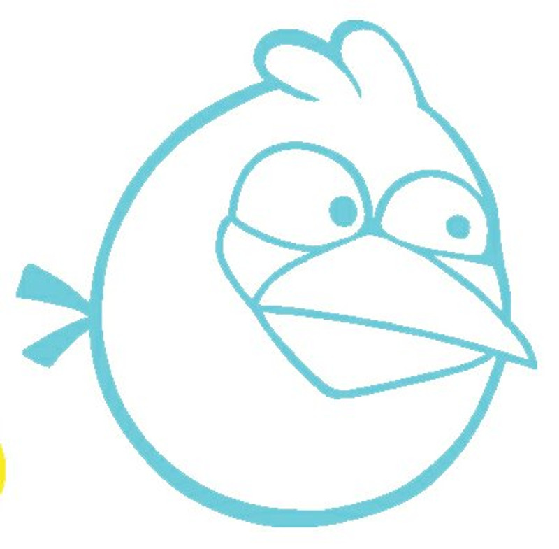 Angry Birds Blue Diecut Vinyl Decal