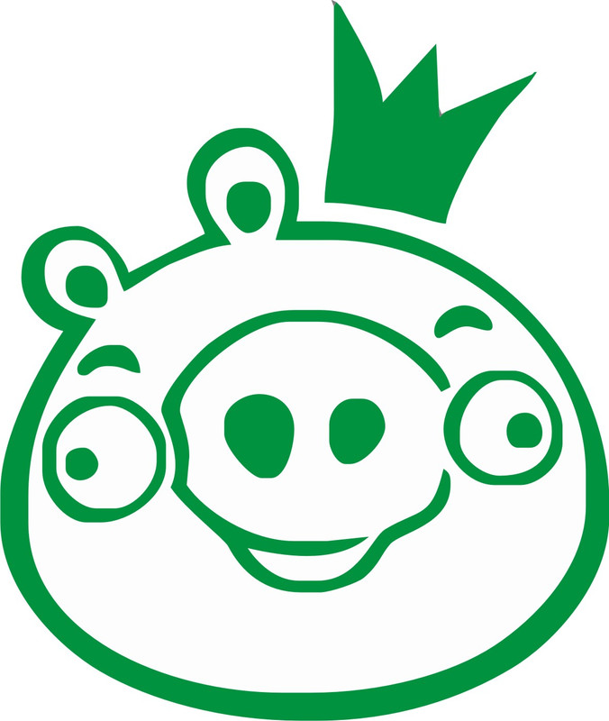 Angry Birds King Pig Diecut Vinyl Decals