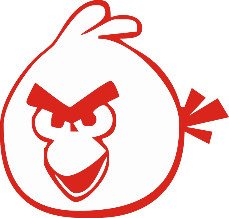 Angry Birds Red Diecut Vinyl Decal