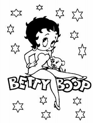 Betty Boop with Stars Decall 1284