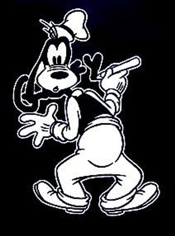 Goofy Tagging Decal Sticker