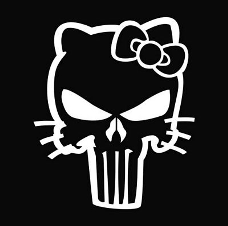HK Punisher Die Cut Vinyl Decal Sticker