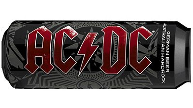 ACDC Beer Can Sticker