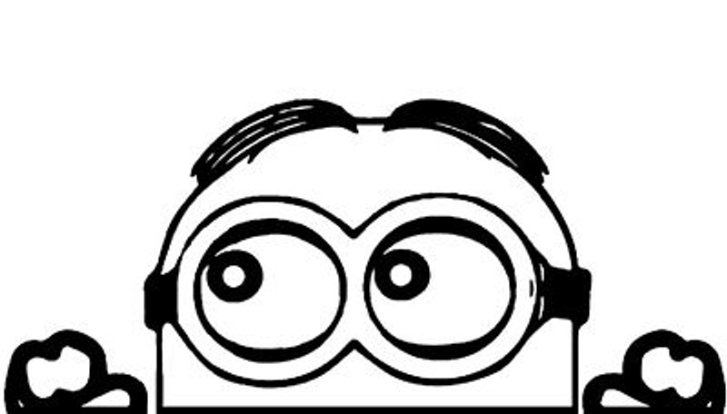 Minion Peeking Decal