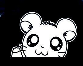 HAMTARO Waving Decal Sticker