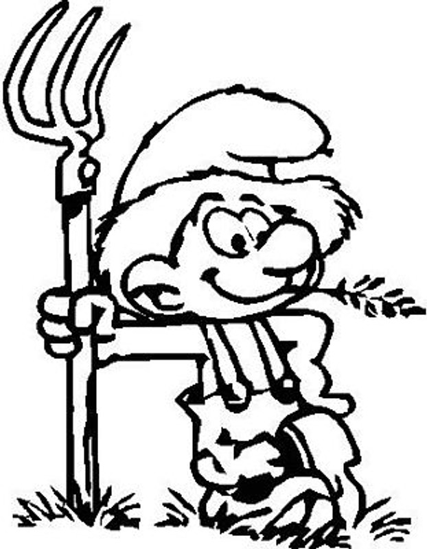Farmer Smurf Decal DIECUT 1403
