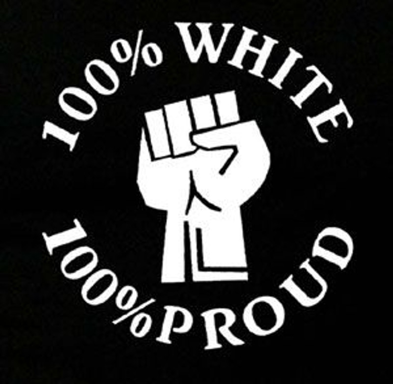 white proud diecut decal