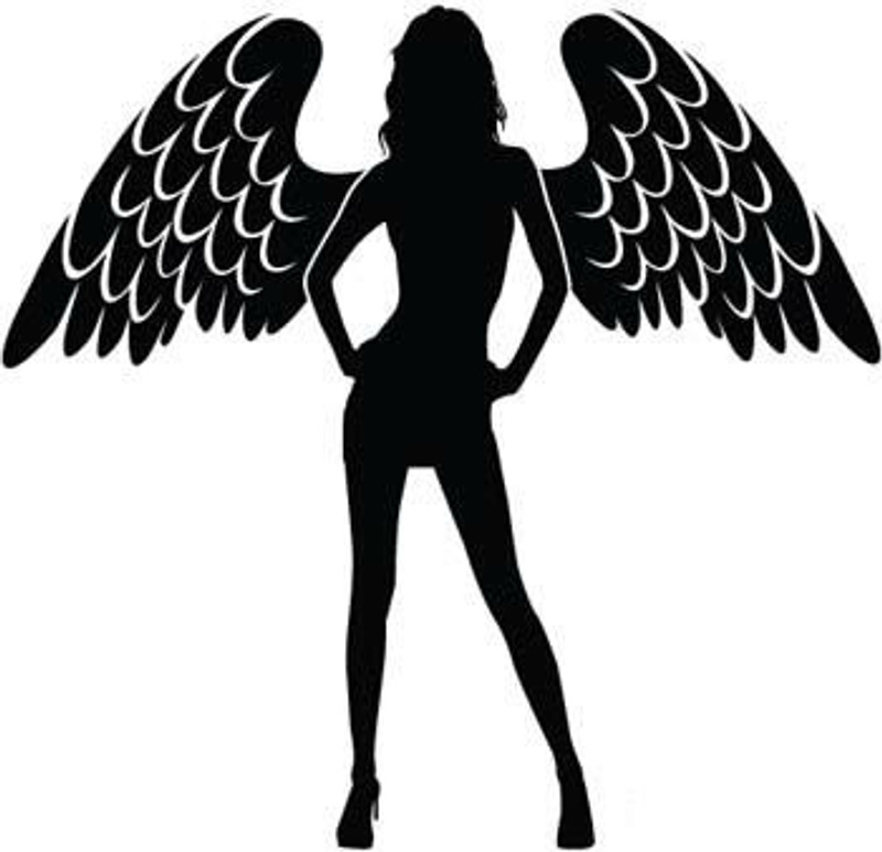 Sexy Lady Angel Decal 2