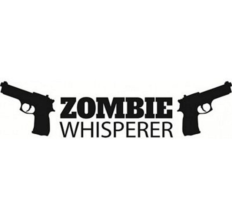 zombie whisper die cut car decal