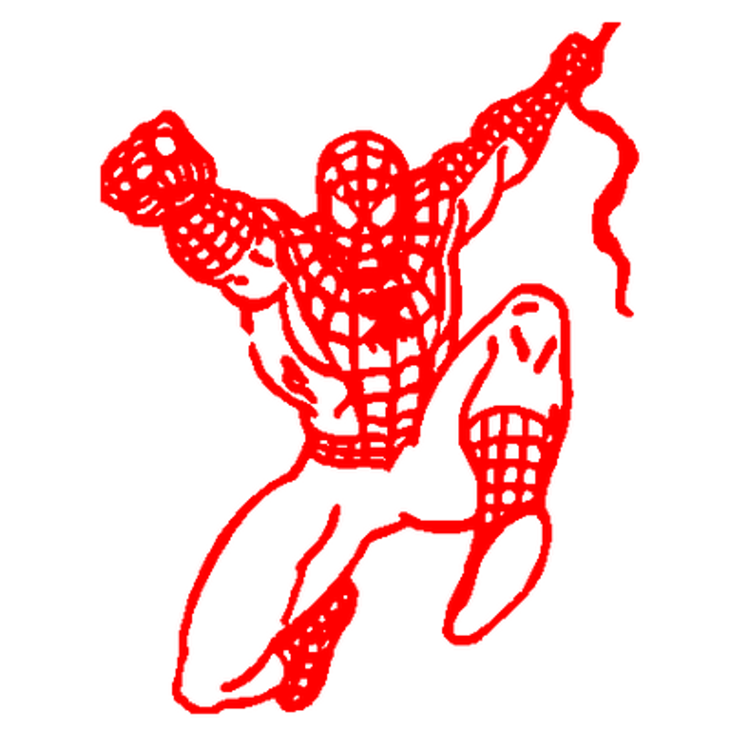Spiderman swinging decal 715