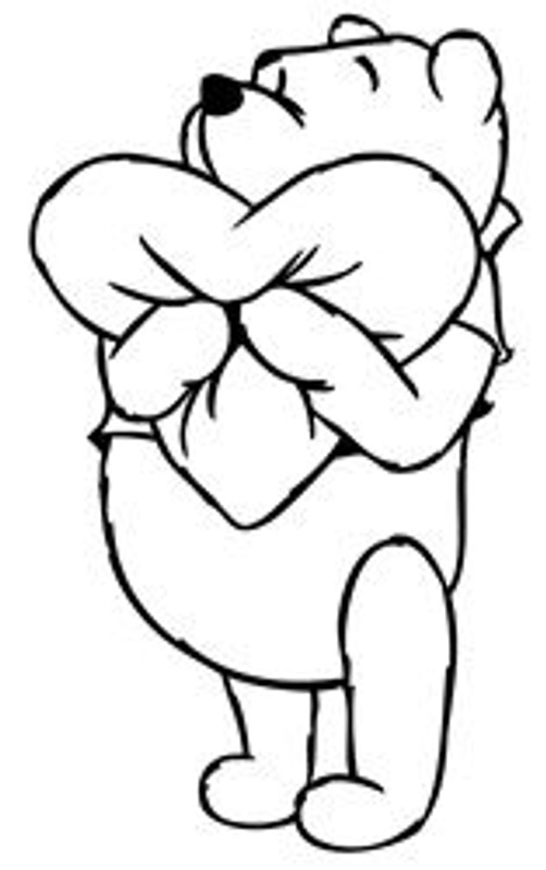 Diecut Pooh Stickers 2924