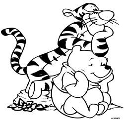 Diecut Pooh Stickers 2927