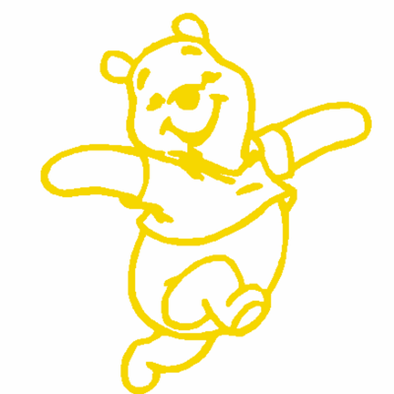 Pooh Dance car decal 870