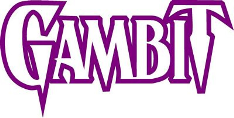Xmen GAMBIT text Logo die cut decal 2
