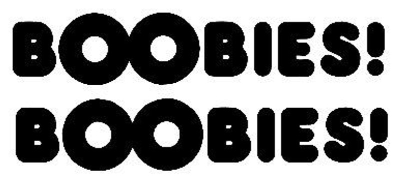 Boobies Funny Sticker PAIR