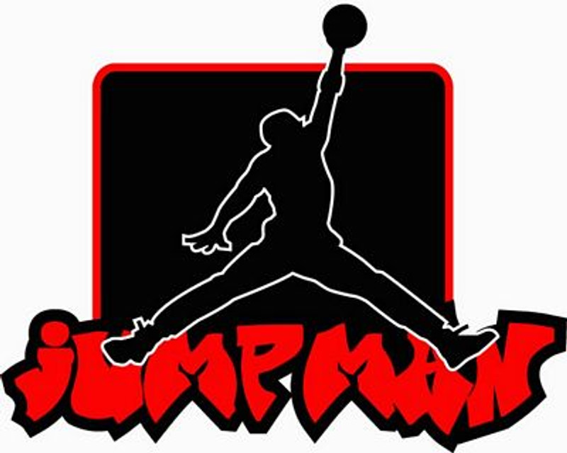 JumpMan Logo with Text Sticker