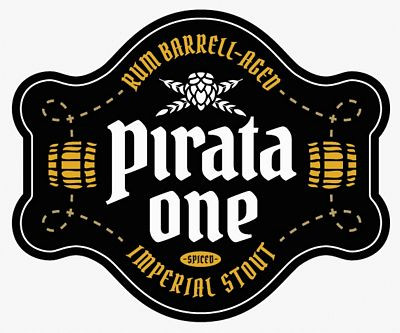 Pirata One Beer Type Logo Design Sticker