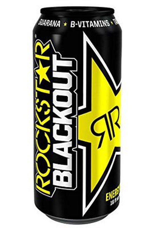 RS BLACKOUT energy drink can shaped sticker