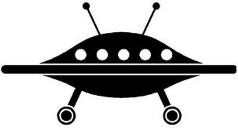spaceship alien ufo decal