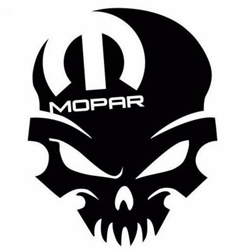 MOPAR SKULL DIE CUT DECAL