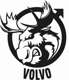 volvo moose diecut decal LEFT
