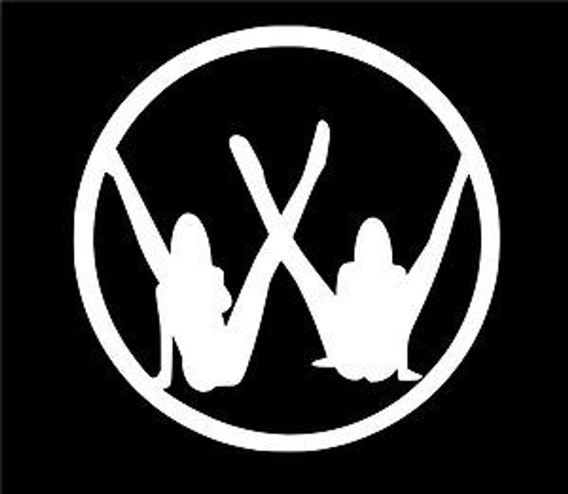 VW logo sexy lady decal 4