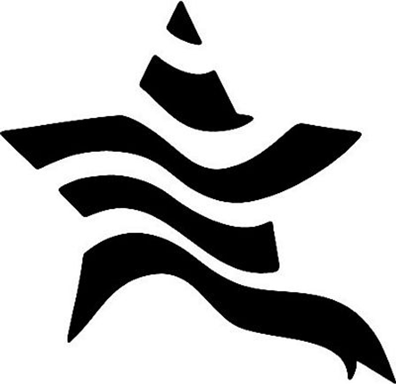 Star Ribbon Diecut Decal