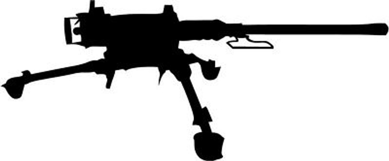 US Army M2 Machine Gun Die Cut Decal