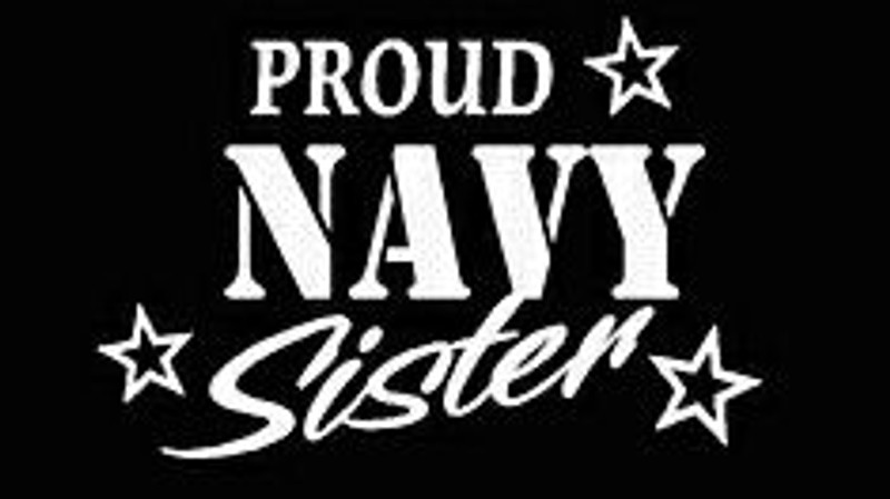 PROUD Military Stickers NAVY SISTER