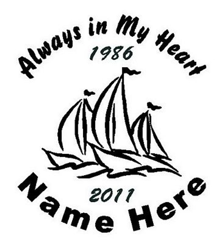 Boater Circle Memory Decals