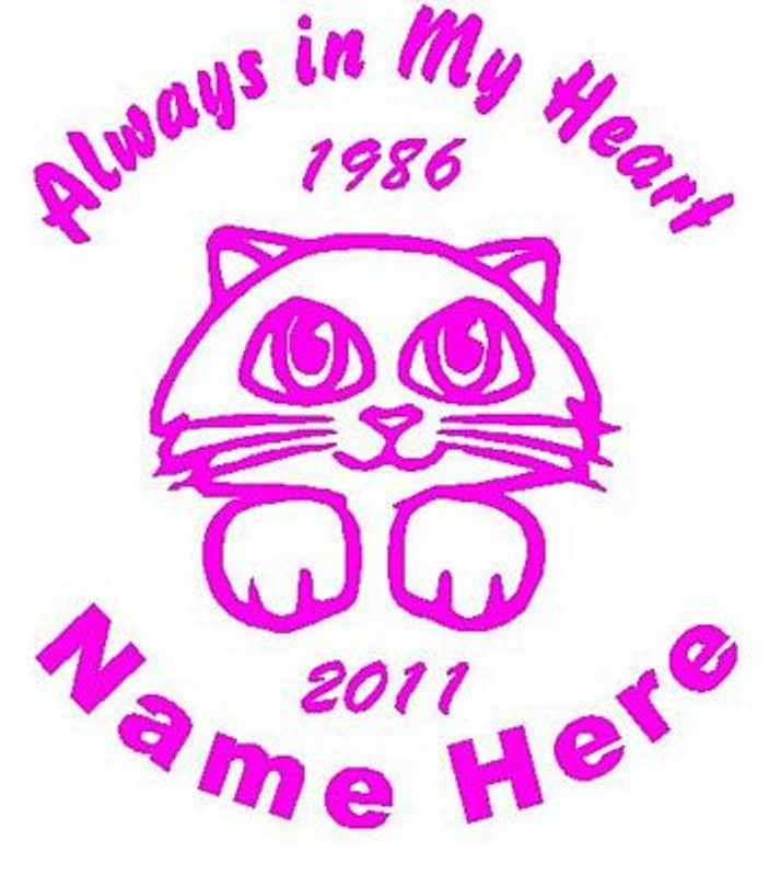 Cat Circle Memory Decals