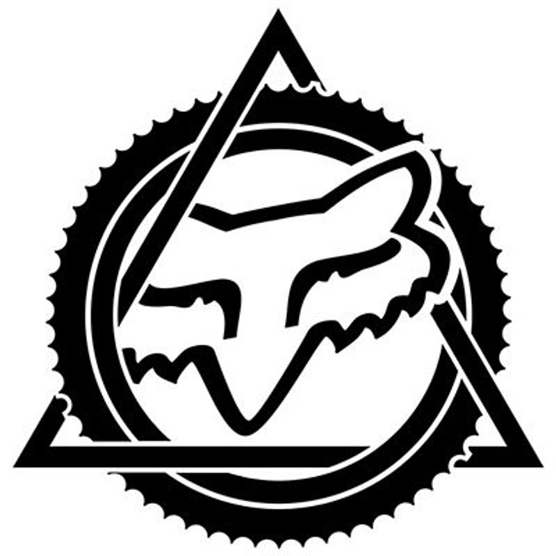 F racing atomic die cut decal