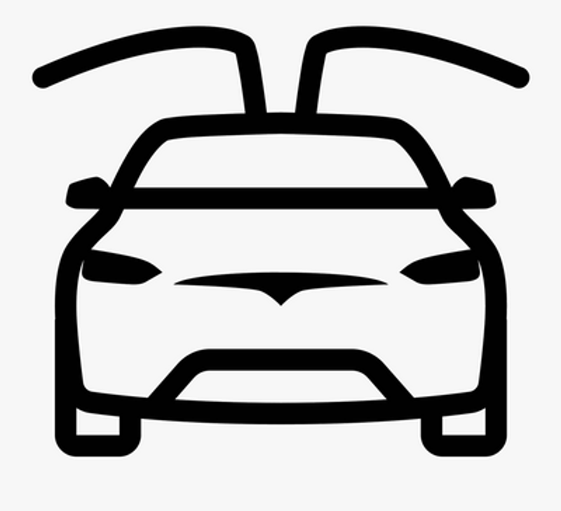 tesla model x-die cut decal