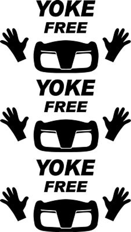 YOKE FREE TESLA DIECUT FUNNY DECAL SET 3